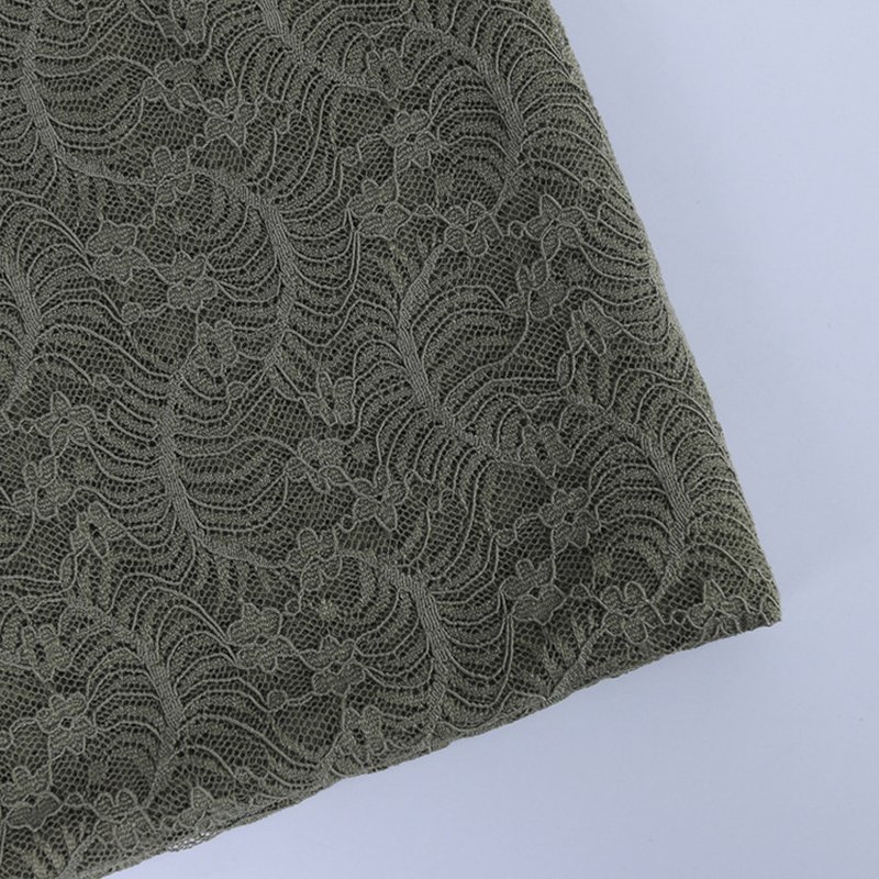 Cutwork Dyed Polyester Lace Fabric for Women's Wear Wholesale Supplier 15